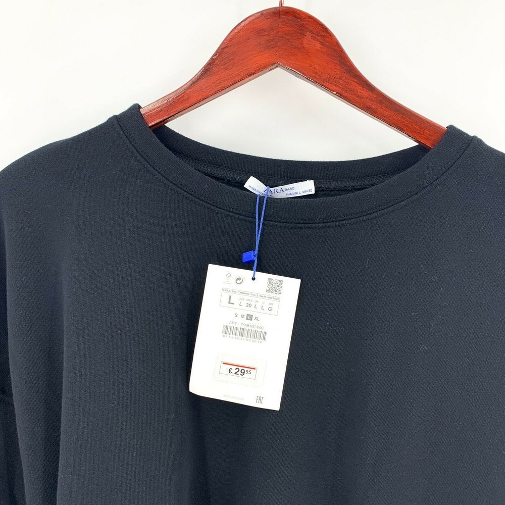 Zara Black Double Fanny Pack Long Sleeve Sweater - Picture 8 of 8